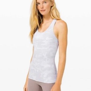 Lululemon cool racerback tank size 8 white camo